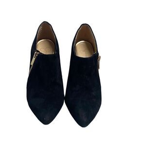 JESSICA SIMPSON Cutey Women’s Leather Wedge Heels Pointed Toe Black Suede Size 8